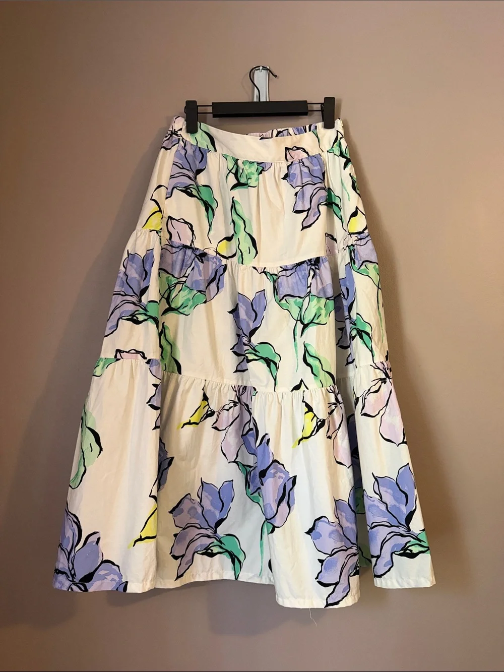 a new day Floral Print Midi Skirt - Medium NWOT
